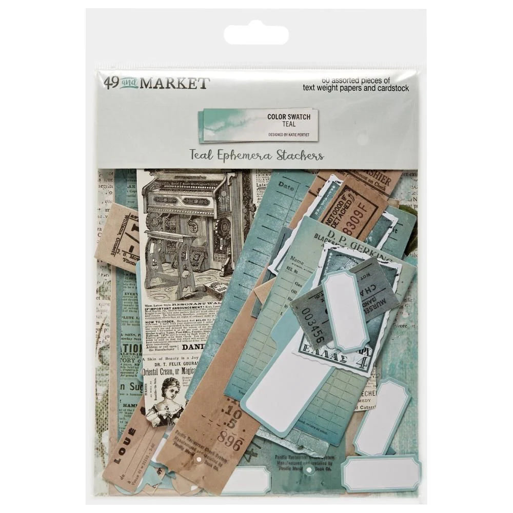 49 & Market- Color Swatch- Teal Ephemera Stackers