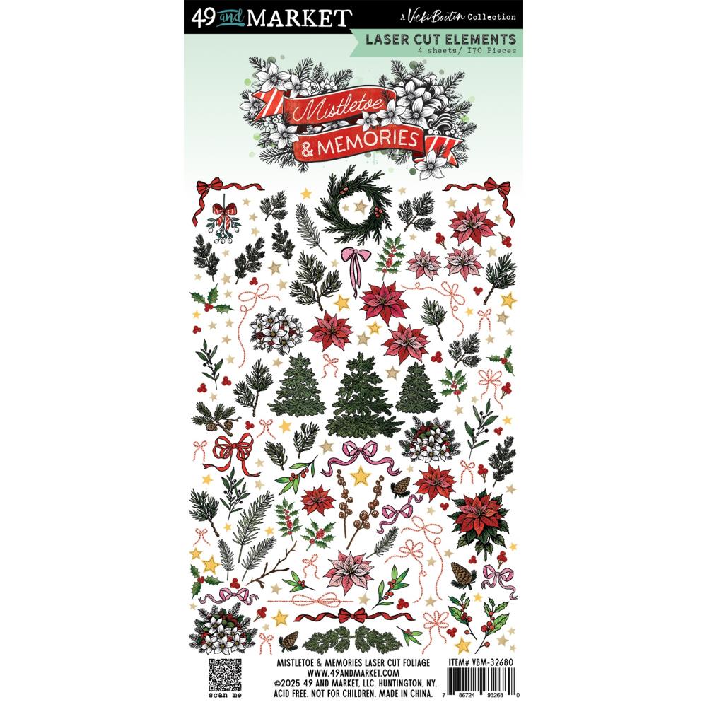 49 & Market - Mistletoe & Memories - Foliage Laser Cut Outs