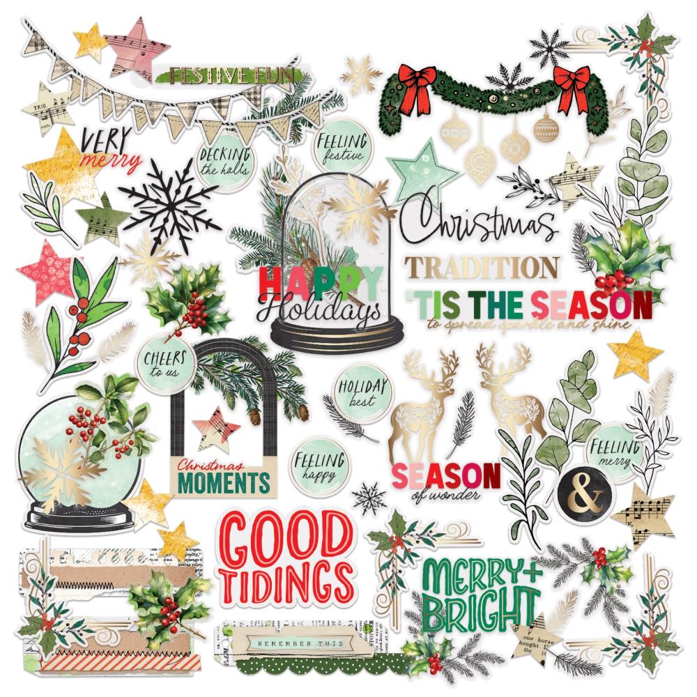 49 & Market - Mistletoe & Memories - Foiled Die Cut Assortment
