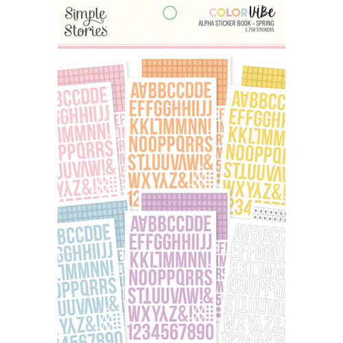 Simple Stories - Alpha Sticker Book - Spring