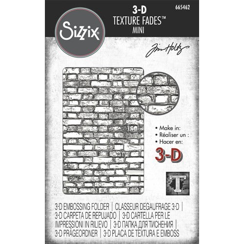 Sizzix - Texture Fade -Brickwork Mini Embossing Folder