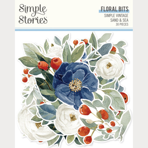 Simple Stories - Sand & Sea Floral Bits and Pieces