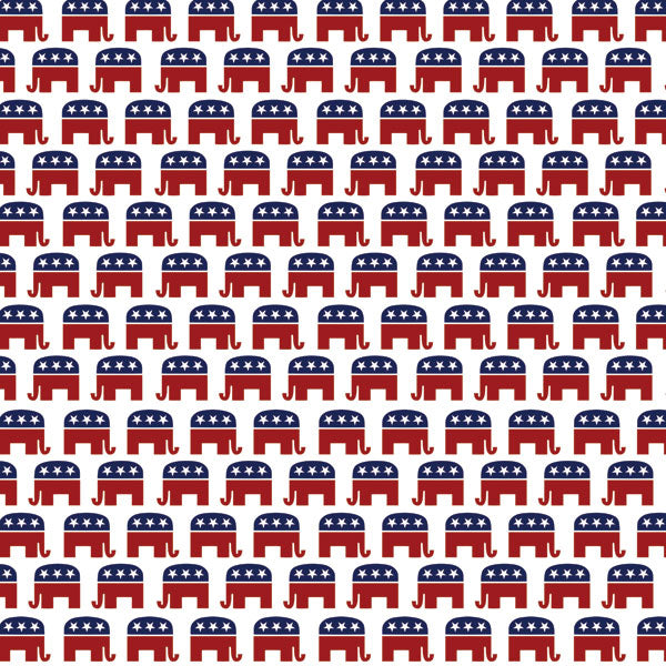 Scrapbook Customs - Republican Elephant 12x12 Paper