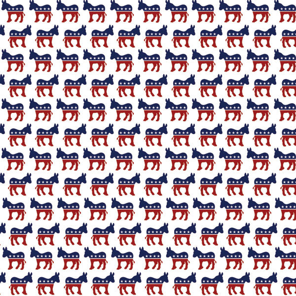 Scrapbook Customs - Democrat Donkey 12x12 Paper