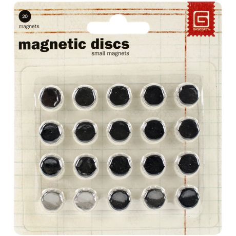 Basic Gray - Magnetic Disks .375" 20/Pkg