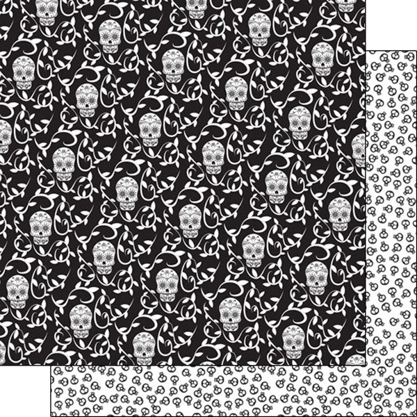 Scrapbook Customs - Day of The Dead Skulls 12x12 Paper