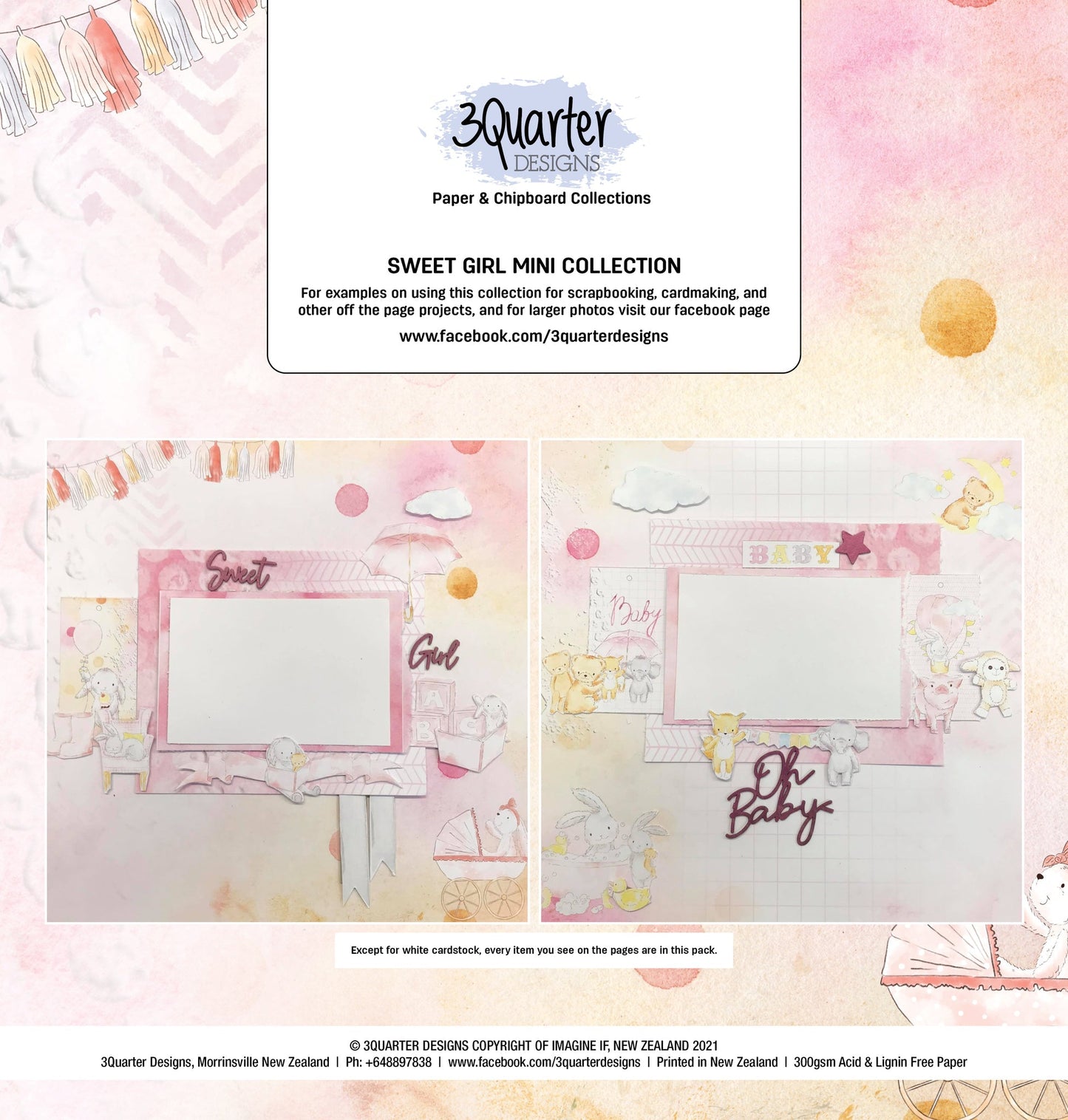 3 Quarter Designs-Sweet Girl 12x12 Mini Collection