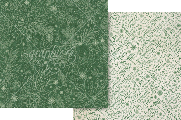 Graphic 45 - Boughs of Holly 12x12 Paper