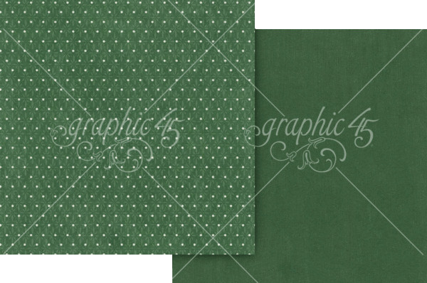 Graphic 45 - Holly Green 12x12 Paper