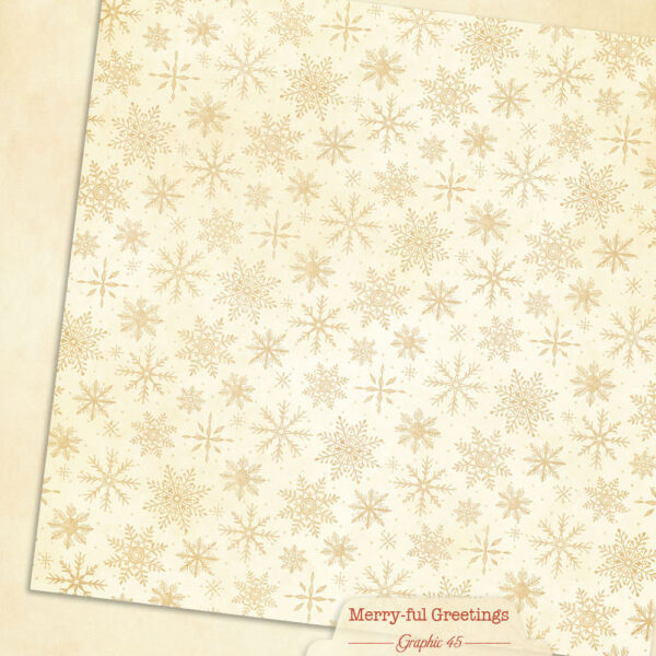 Graphic 45 - Merry-Ful Greetings - Winter White Patterns & Solids 12x12 Paper