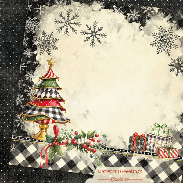 Graphic 45 - Merry-Ful Greetings _ Christmas Tree Layout 12x12 Paper