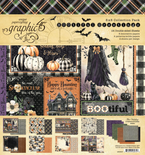 Graphic 45 - Bootiful Greetings 8x8 Collection Pack