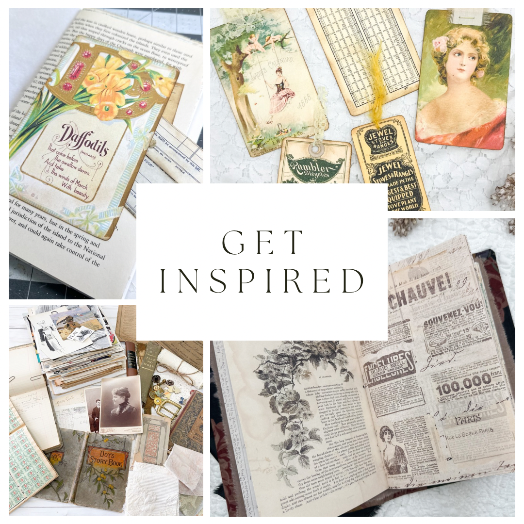 House of Books - Art Kit- Vintage Ephemera for Junk Journaling