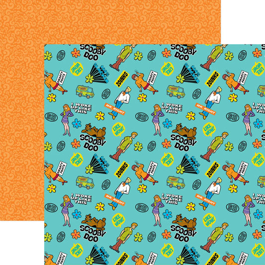 Paper House Production - Scooby Doo Character Collage 12 X 12 Scrapbook Paper