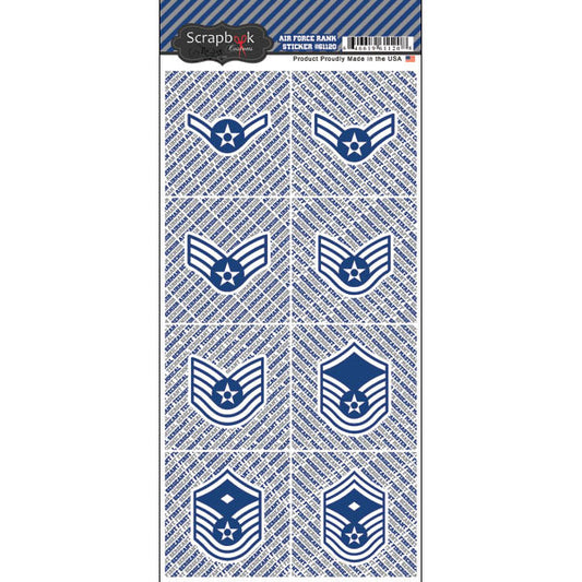 Scrapbook Customs - Air Fore Rank Stickers
