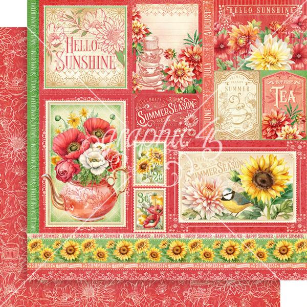 Graphic 45 - Season To Celebrate - Summer Cut-Apart 12x12 Paper