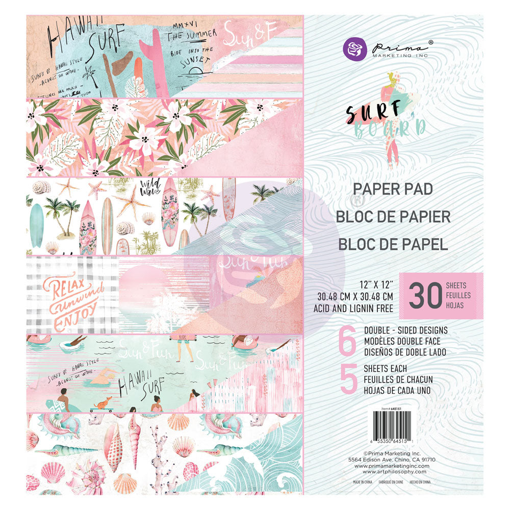 Prima - Surfboard 12x12 Paper Pad