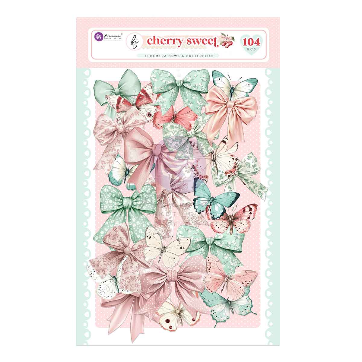 Prima Marketing - Cherry Sweet Bows & Butterflies Ephemera
