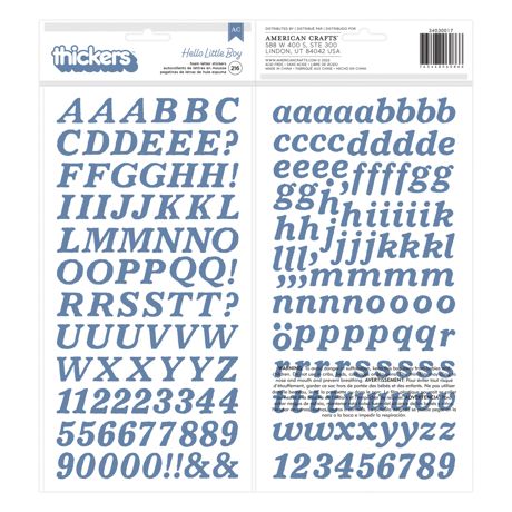 American Crafts - Hello Little Boy Thickers Stickers