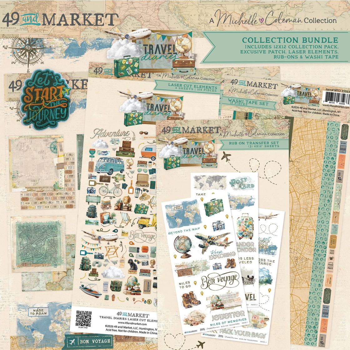 49 & Market - Travel Diaries Collection Bundle with Patch