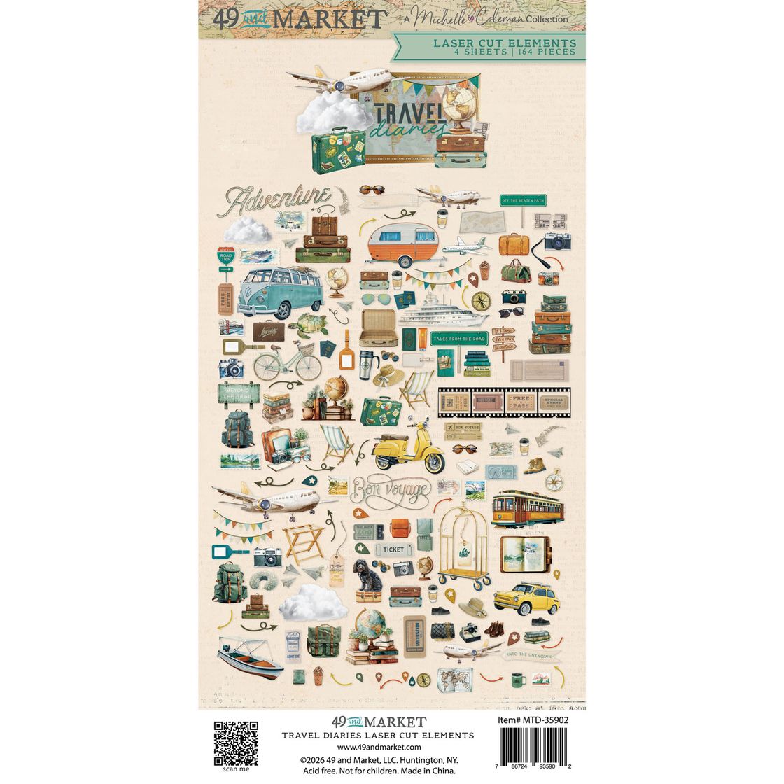 49 & Market - Travel Diaries Laser Cut Elements