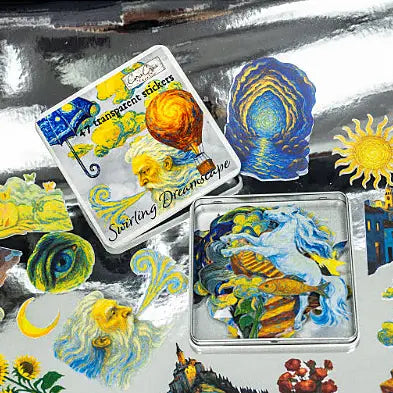 CoraCrea Crafts - Swirling Dreamscape Sticker Tin
