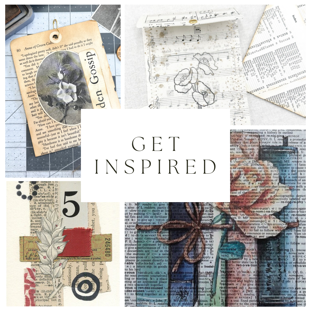 House of Books - Art Kit- Vintage Book Pages for Collage and Art
