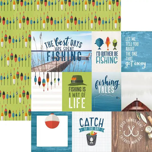 Paper House Productions - Fishing Tags 12x12 Paper