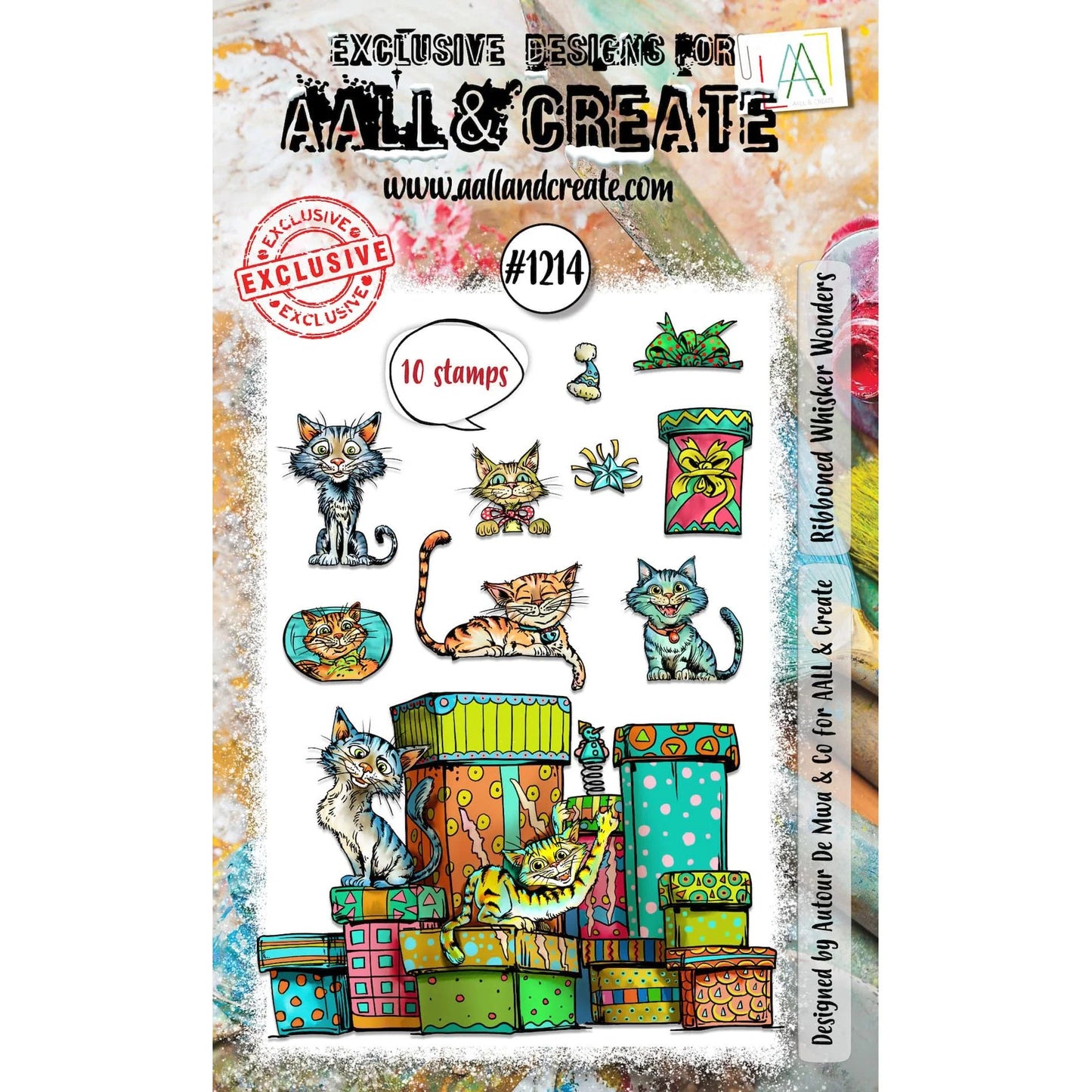 AALL & Create - Ribboned Whisker Wonders #1214 - Stamp Set