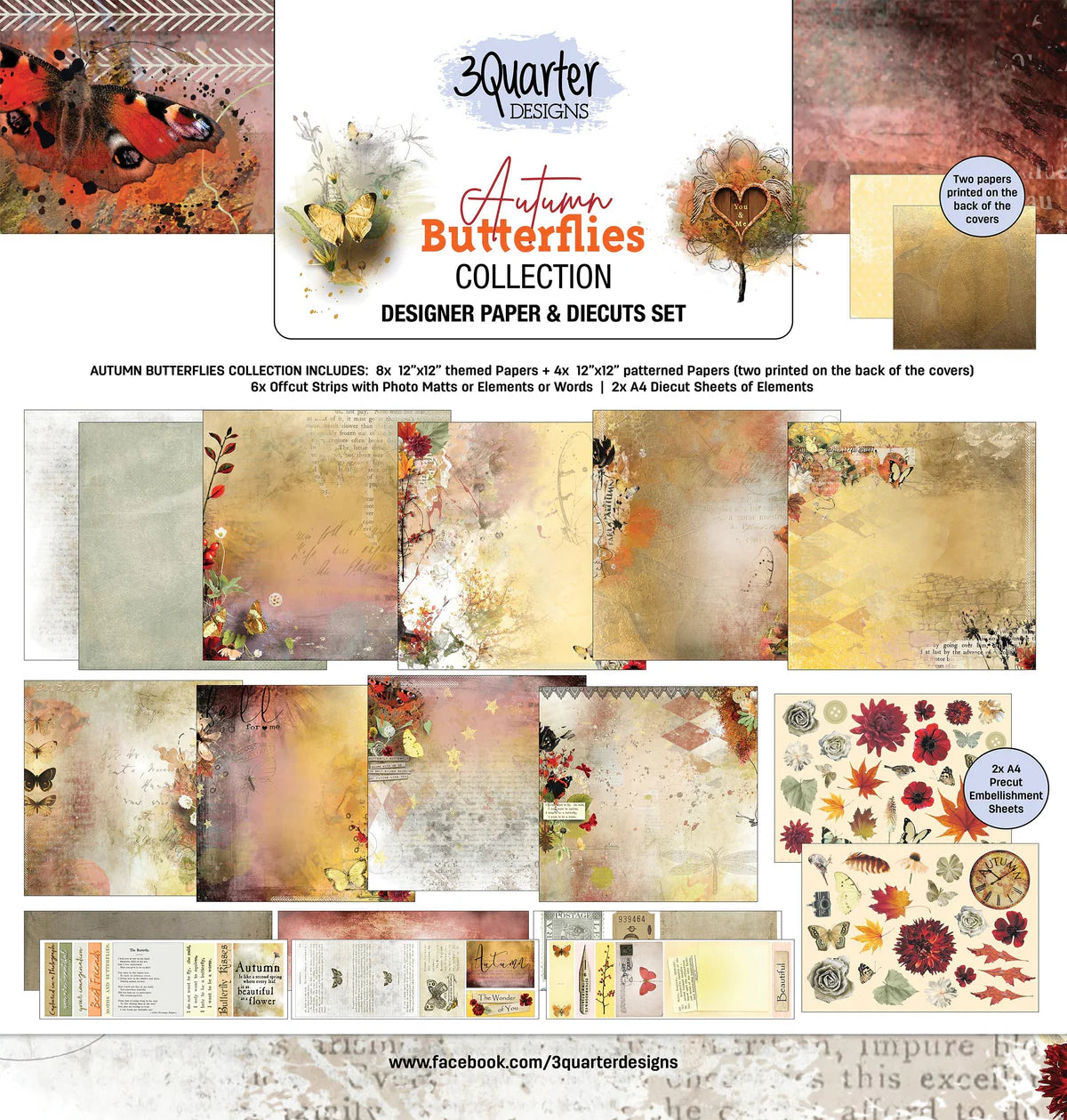 3 Quarter Designs- Autumn Butterflies Collection