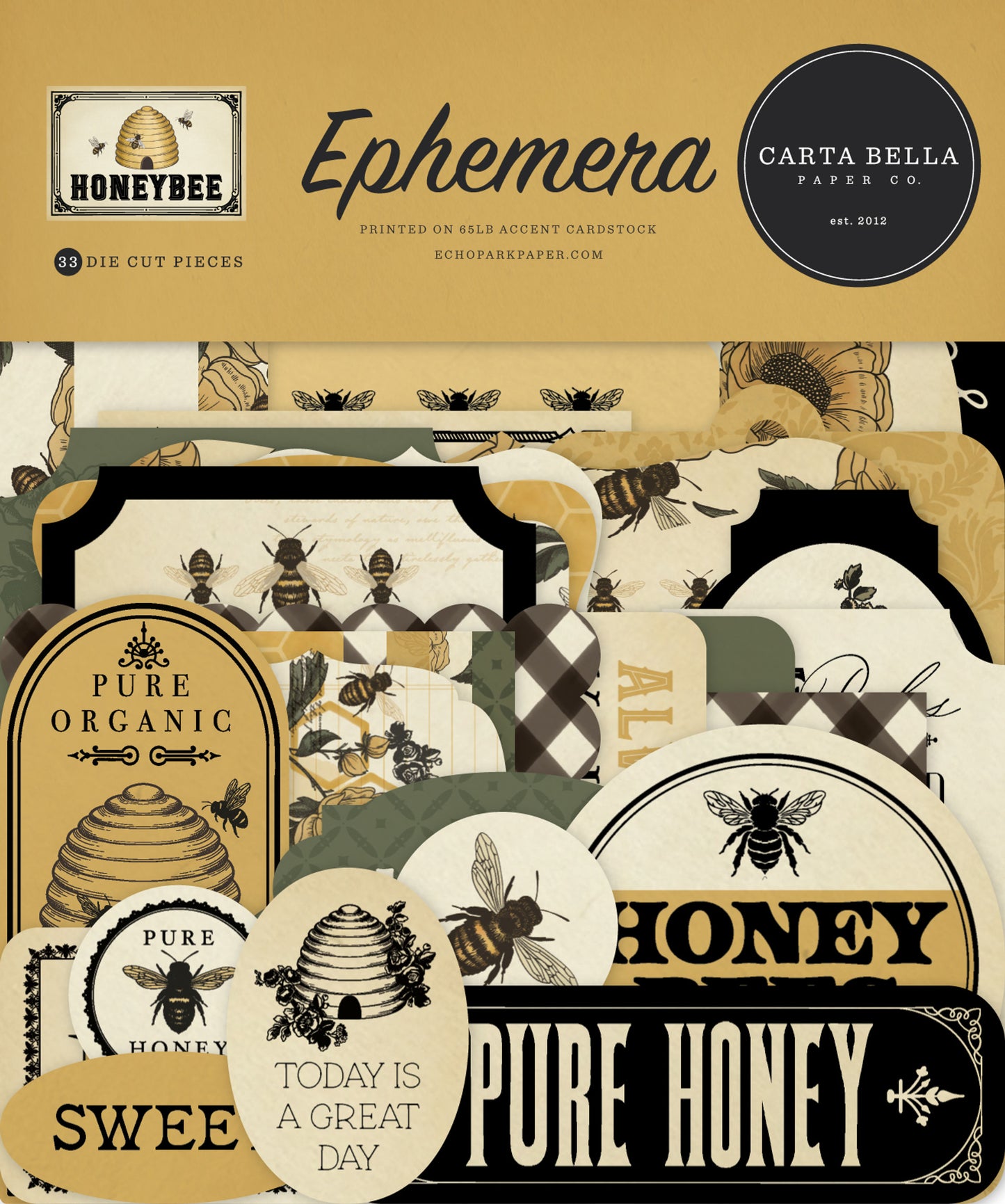Carta Bella - Honey Bee Ephemera Pack