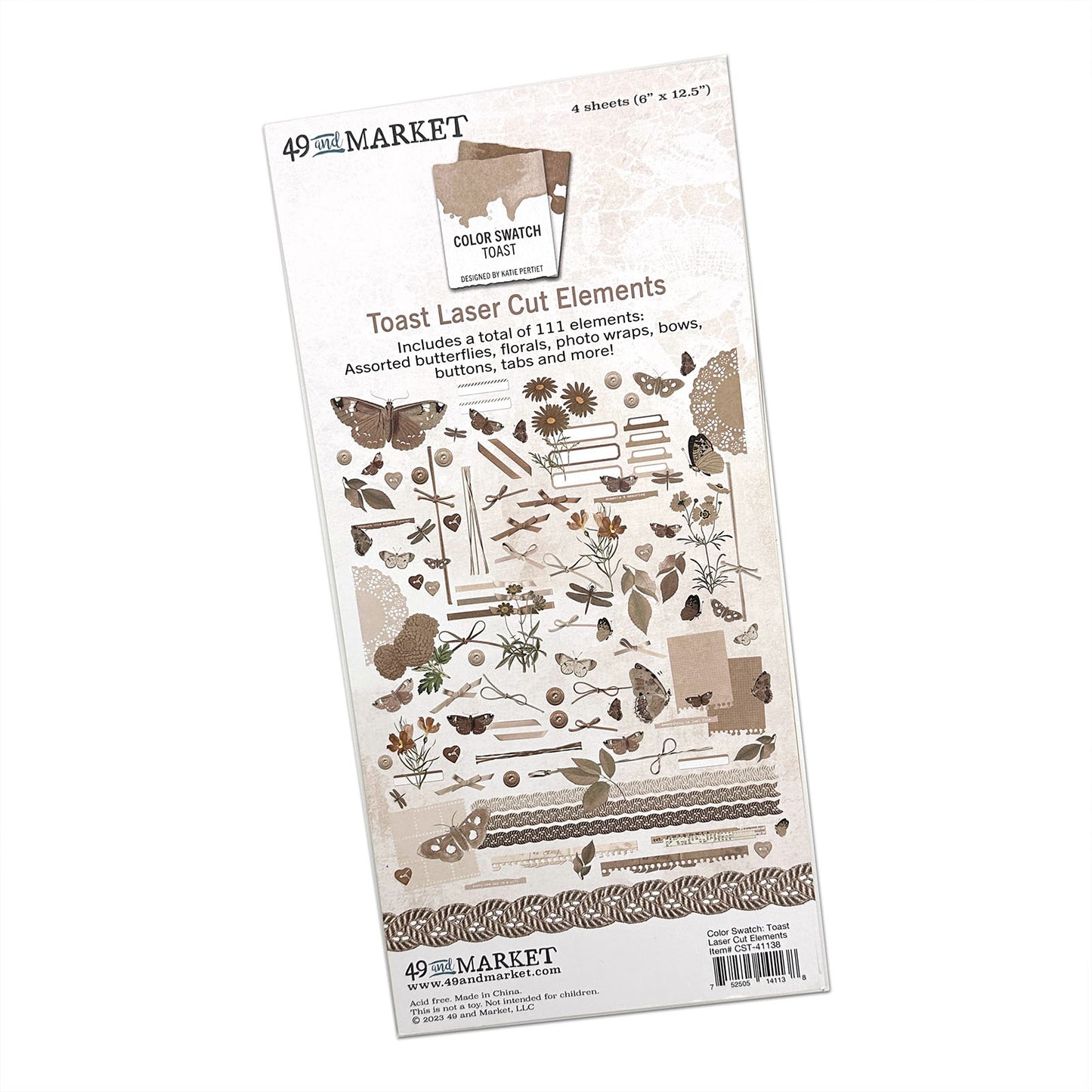 49 & Market- Color Swatch Toast Laser Cut Elements