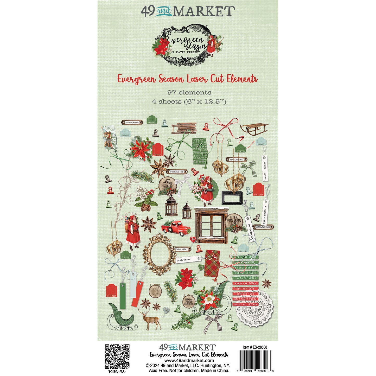 49 & Market- Evergreen Season Laser Cut Elements