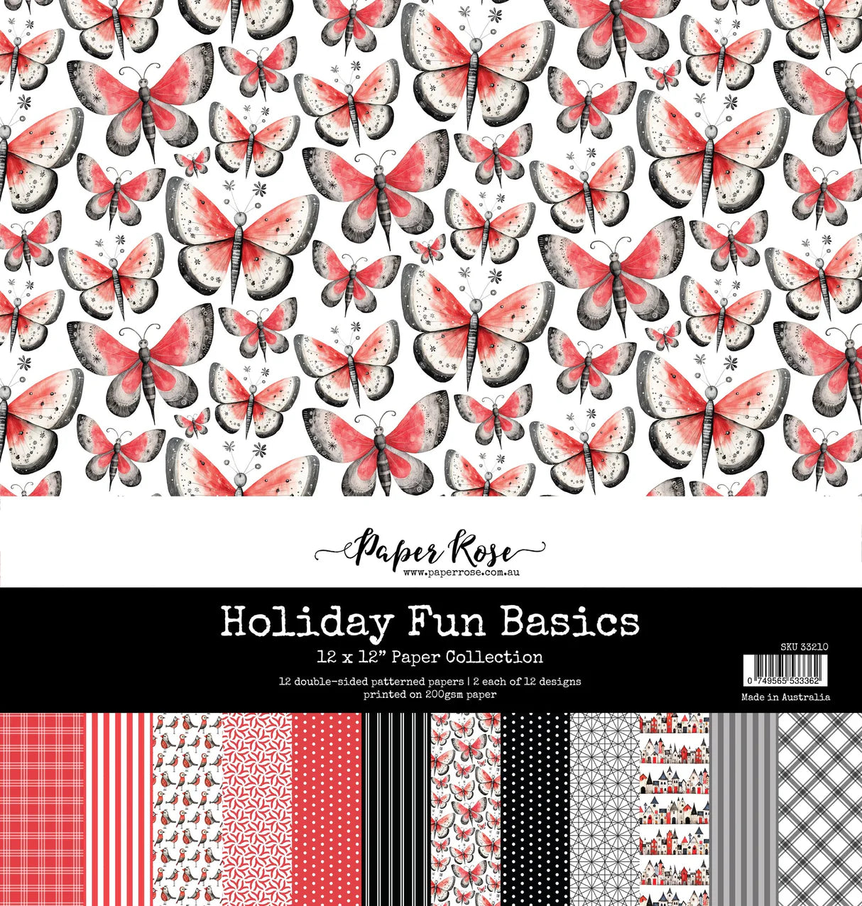 Paper Rose Studio - Holiday Fun Basics 12x12 Paper Collection