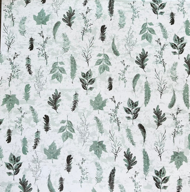 Vintage Market - Snow Pines - Woodland Whisper 12x12 Single-Sided Paper