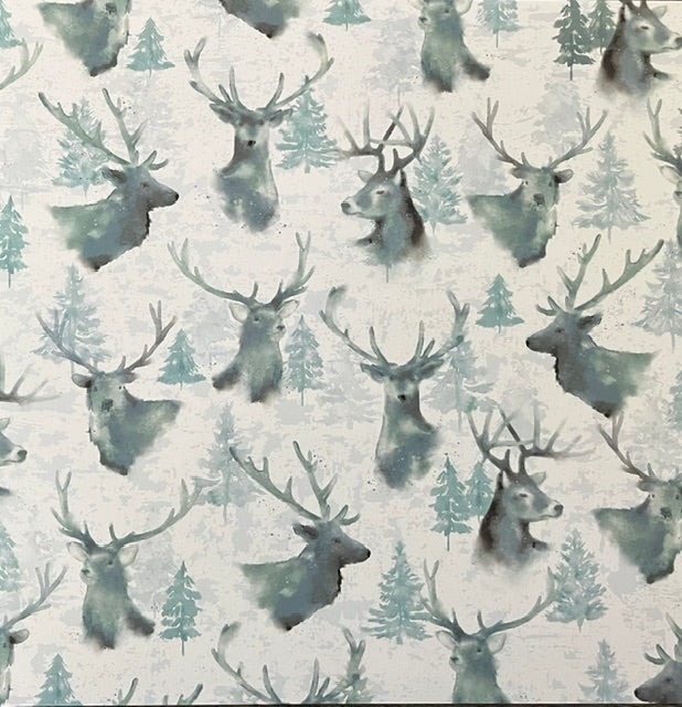 Vintage Market - Snow Pines - Majestic Winter Stag 12x12 Single-Sided Paper