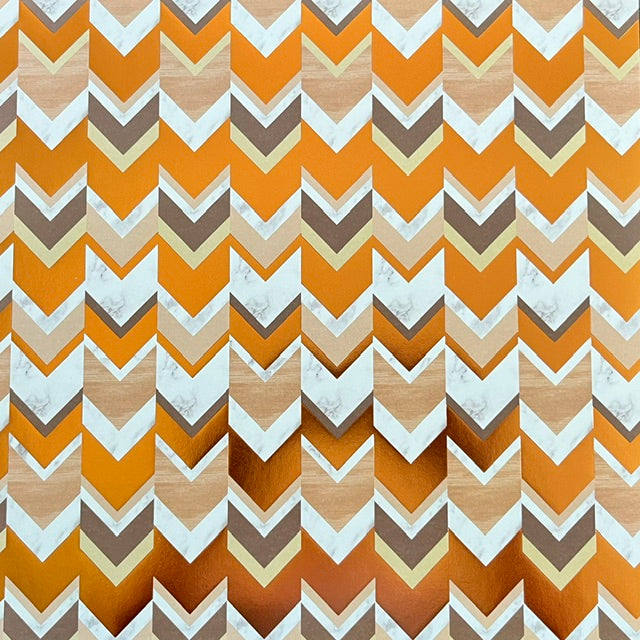 Vintage Market - Copper Canyon Chevron 12x12 Single-Sided Paper