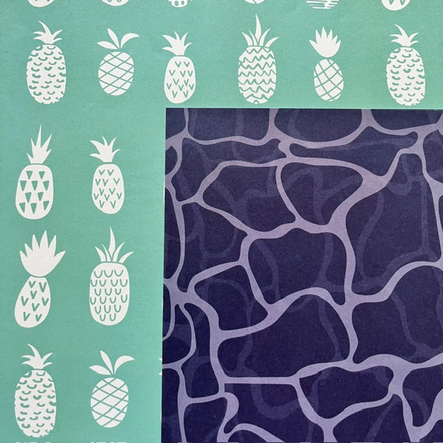 Vintage Market - COLORBOK - Pineapple Lagoon 12x12 Double-Sided Paper