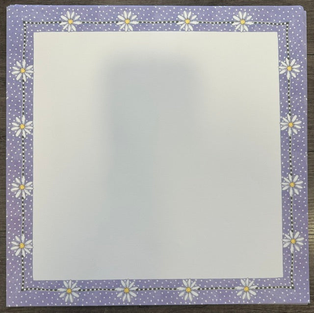 Vintage Market - Me & My Big Ideas - Lavender Daisy Dreams Frame 12x12 Paper