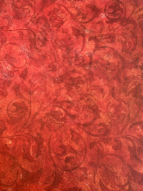 Vintage Market - Scrap Ease - Tuscan Sunset Damask 12x12 Paper