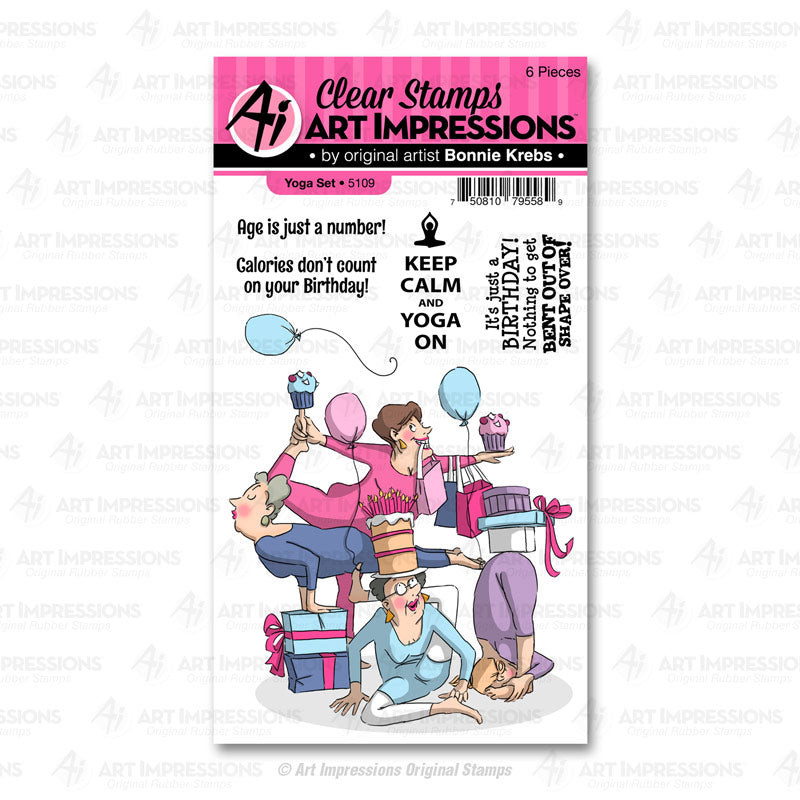 Art Impressions - Girlfriend Stamps - Yoga