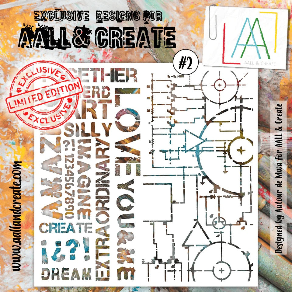 AALL & Create - Circuit #2 - 6x6 Stencil