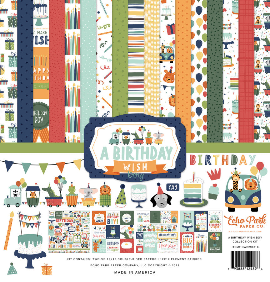 Echo Park - A Birthday Wish - Boy Collection Kit