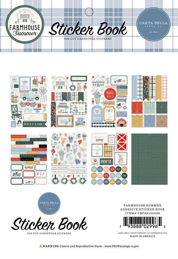 Carta Bella - Farmhouse Summer- Sticker Book