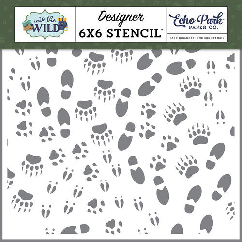 Echo Park - Into the Wild - Trail Tracks Stencil