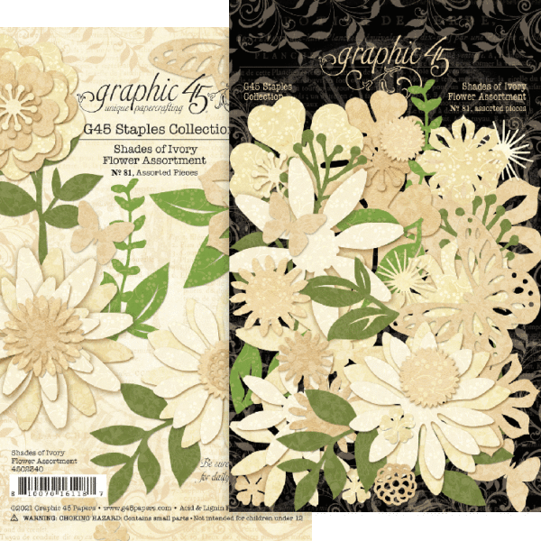 Graphic 45- Shades of Ivory- Flower Assortment