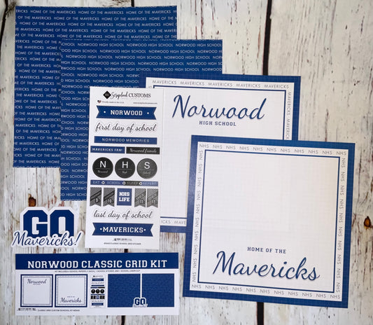 Scrapbook Customs - Norwood High School Classic Grid Kit