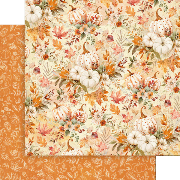 Graphic 45 - Autumn Greetings - Pumpkin Patch 12x12 Paper
