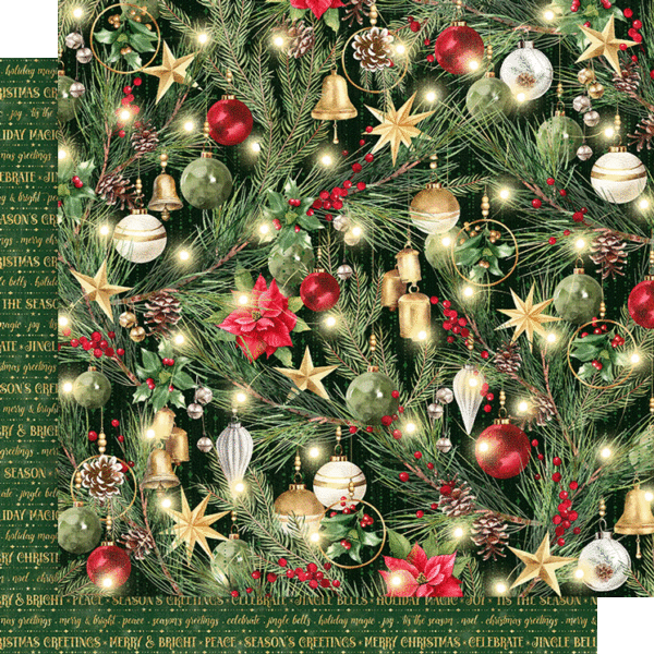 Graphic 45 - Merry & Bright - Joys Of The Season 12x12 Paper
