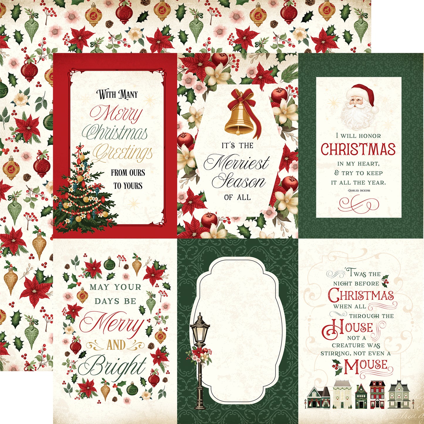 Carta Bella - A Vintage Christmas - 4x6 Journaling Cards